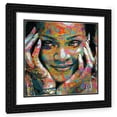thumbnail image 1 of Stephen Chambers 15x15 Black Ornate Wood Framed With Double Matting Wall Art Titled - Rihanna, 1 of 6