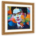 thumbnail image 1 of Stephen Chambers 15x15 Gold Ornate Wood Framed With Double Matting Wall Art Titled - Frida Graffiti Final, 1 of 6