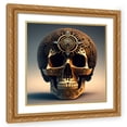 thumbnail image 1 of Stephen Chambers 15x15 Gold Ornate Wood Framed With Double Matting Wall Art Titled - Skull 5, 1 of 6