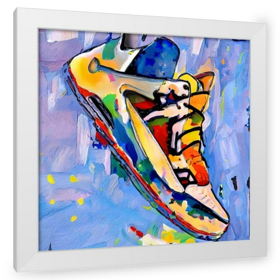 Stephen Chambers 15x15 White Modern Wood Framed Wall Art Titled - Air Jordan 20