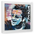 thumbnail image 1 of Stephen Chambers 15x15 White Modern Wood Framed Wall Art Titled - Banksy Unmasked, 1 of 6