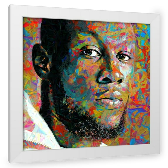 Stephen Chambers 15x15 White Modern Wood Framed Wall Art Titled - Stormzy