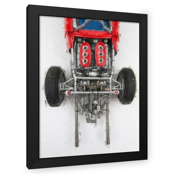 Stephen Chambers 15x18 Black Modern Wood Framed Wall Art Titled - Ferrari 156 Sharknose 8