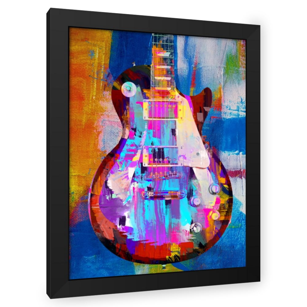 Stephen Chambers 15x18 Black Modern Wood Framed Wall Art Titled - Painted Les Paul Final