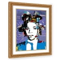 thumbnail image 1 of Stephen Chambers 15x18 Gold Ornate Wood Framed With Double Matting Wall Art Titled - Basquiat, 1 of 6