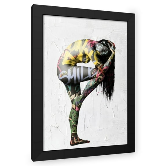 Stephen Chambers 17x24 Black Modern Wood Framed Wall Art Titled - Smile