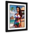 thumbnail image 1 of Stephen Chambers 17x24 Black Ornate Wood Framed With Double Matting Wall Art Titled - Barbie 2, 1 of 6