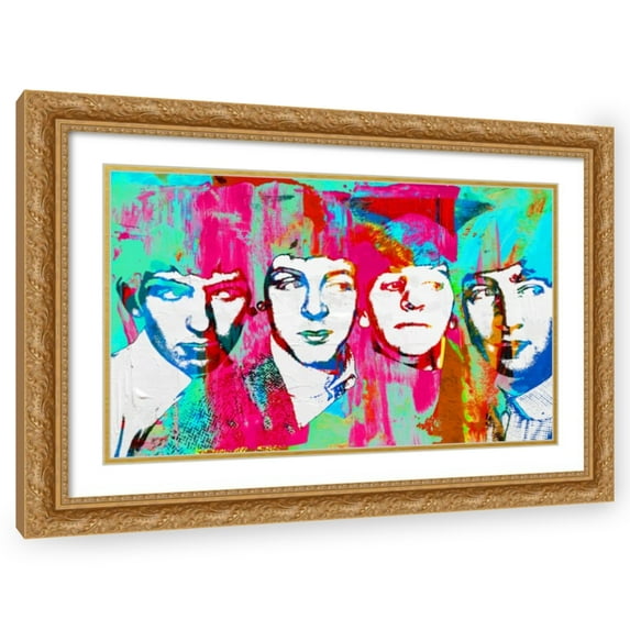 Stephen Chambers 18x13 Gold Ornate Wood Framed With Double Matting Wall Art Titled - Beatles Dream