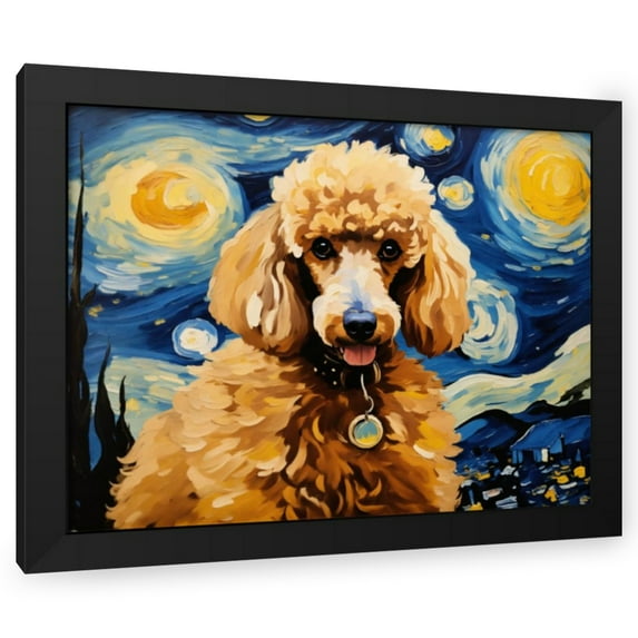 Stephen Chambers 18x15 Black Modern Wood Framed Wall Art Titled - Poodle 6