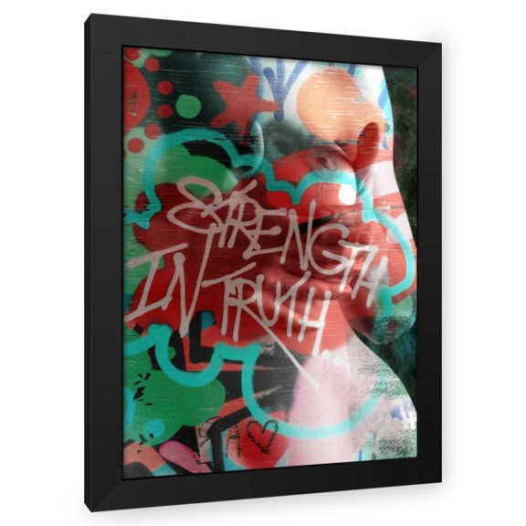 Stephen Chambers 19x24 Black Modern Wood Framed Wall Art Titled - Strength In Truth