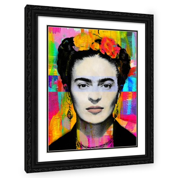 Stephen Chambers 19x24 Black Ornate Wood Framed With Double Matting Wall Art Titled - Frida