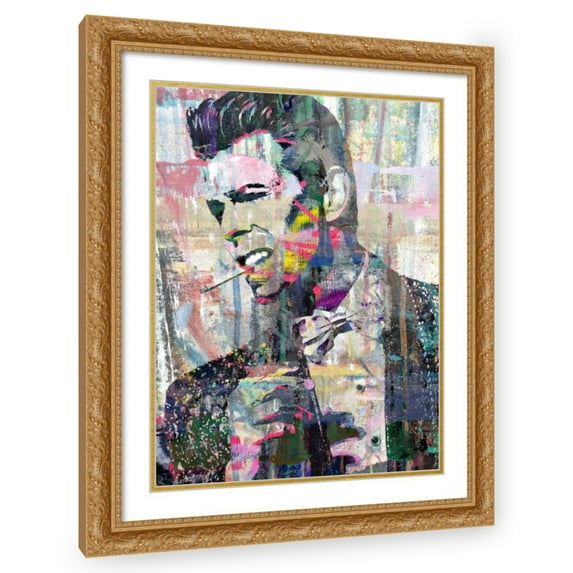Stephen Chambers 19x24 Gold Ornate Wood Framed With Double Matting Wall Art Titled - Bowie 1