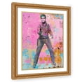 thumbnail image 1 of Stephen Chambers 19x24 Gold Ornate Wood Framed With Double Matting Wall Art Titled - Elvis Circles 2, 1 of 6