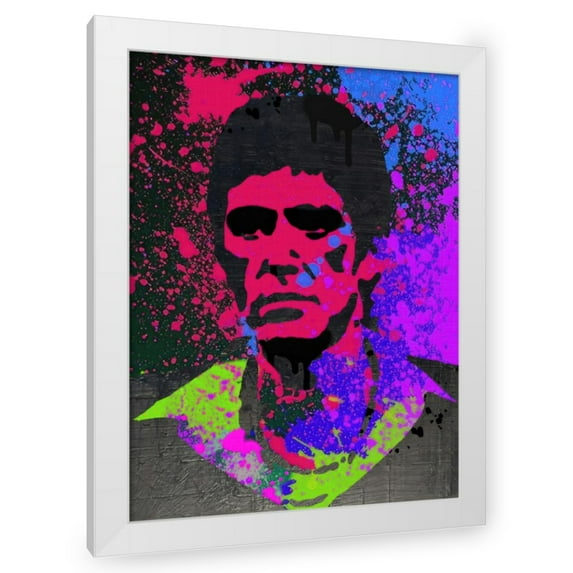 Stephen Chambers 19x24 White Modern Wood Framed Wall Art Titled - Scarface