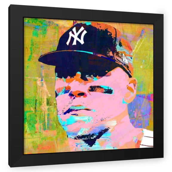 Stephen Chambers 20x20 Black Modern Wood Framed Wall Art Titled - Aaron Judge