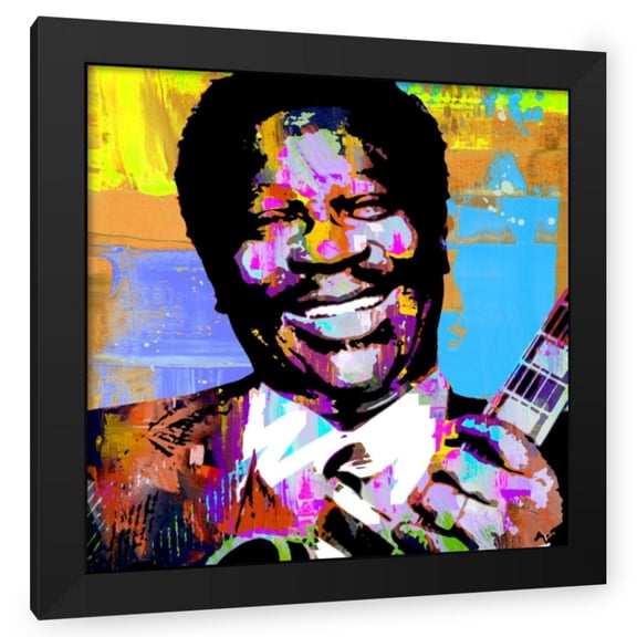 Stephen Chambers 20x20 Black Modern Wood Framed Wall Art Titled - Bb King