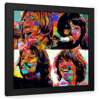 No.115木枠付きキャンバスアート　ビートルズ　チャップリン　アートパネル Vintage The Beatles Picture Litho 1991 Apple Corps Limited