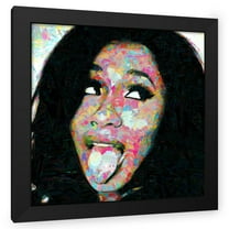 Stephen Chambers 20x20 Black Modern Wood Framed Wall Art Titled - Cardi B