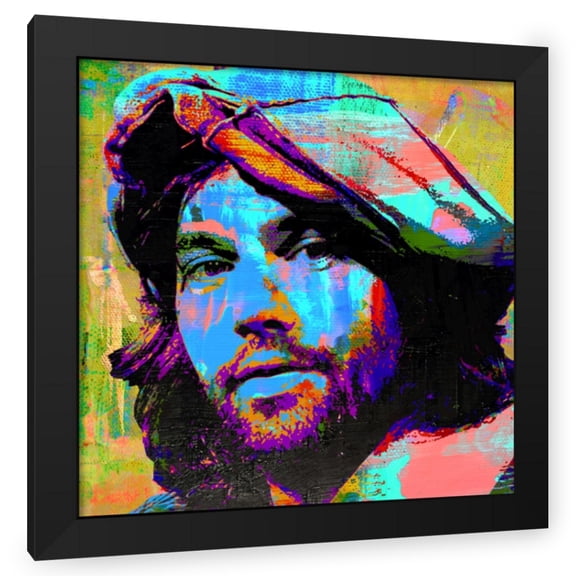 Stephen Chambers 20x20 Black Modern Wood Framed Wall Art Titled - Lowell Cyan