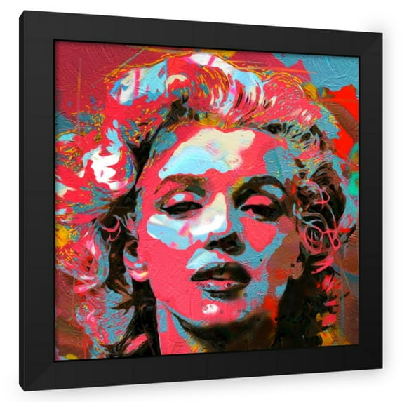 Stephen Chambers 20x20 Black Modern Wood Framed Wall Art Titled - Marilyn 7