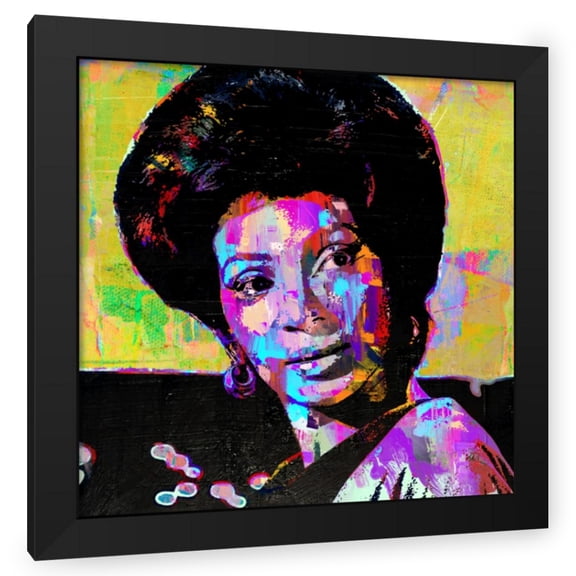 Stephen Chambers 20x20 Black Modern Wood Framed Wall Art Titled - Uhura Final