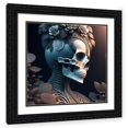thumbnail image 1 of Stephen Chambers 20x20 Black Ornate Wood Framed With Double Matting Wall Art Titled - Skull 33, 1 of 6