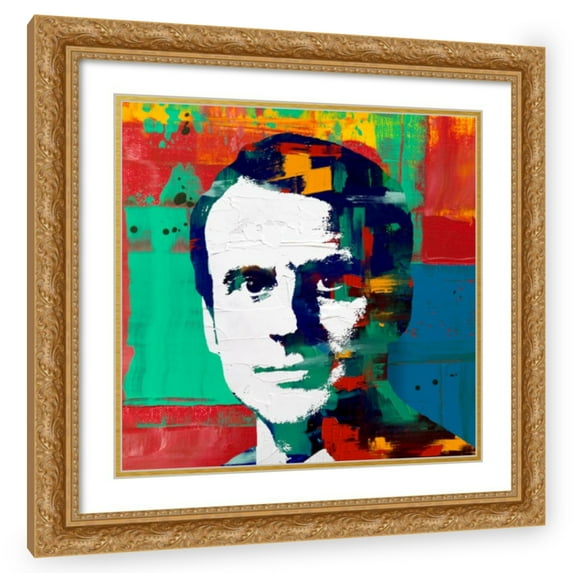 Stephen Chambers 20x20 Gold Ornate Wood Framed With Double Matting Wall Art Titled - Macron 1