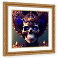 thumbnail image 1 of Stephen Chambers 20x20 Gold Ornate Wood Framed With Double Matting Wall Art Titled - Skull 92, 1 of 6