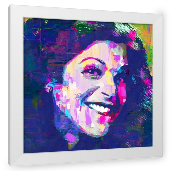 Stephen Chambers 20x20 White Modern Wood Framed Wall Art Titled - Gilda Radner