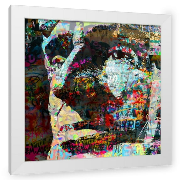 Stephen Chambers 20x20 White Modern Wood Framed Wall Art Titled - Lincoln Hg