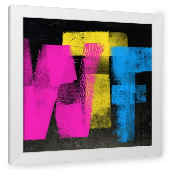 Stephen Chambers 20x20 White Modern Wood Framed Wall Art Titled - Wtf Black