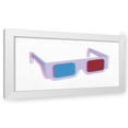 thumbnail image 1 of Stephen Chambers 24x14 White Modern Wood Framed Wall Art Titled - 3D Glasses, 1 of 6
