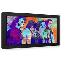 Stephen Chambers 24x15 Black Modern Wood Framed Wall Art Titled - John Paul Ringo George