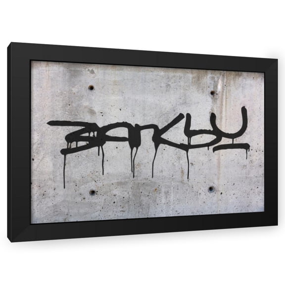 Stephen Chambers 24x17 Black Modern Wood Framed Wall Art Titled - Banksy Tag