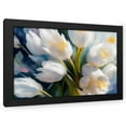 thumbnail image 1 of Stephen Chambers 24x17 Black Modern Wood Framed Wall Art Titled - Dreamingly Beautiful White Tulips  3, 1 of 6