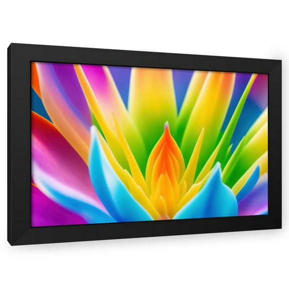 Stephen Chambers 24x17 Black Modern Wood Framed Wall Art Titled - Flower25