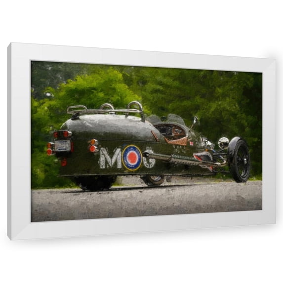 Stephen Chambers 24x17 White Modern Wood Framed Wall Art Titled - Morgan 3
