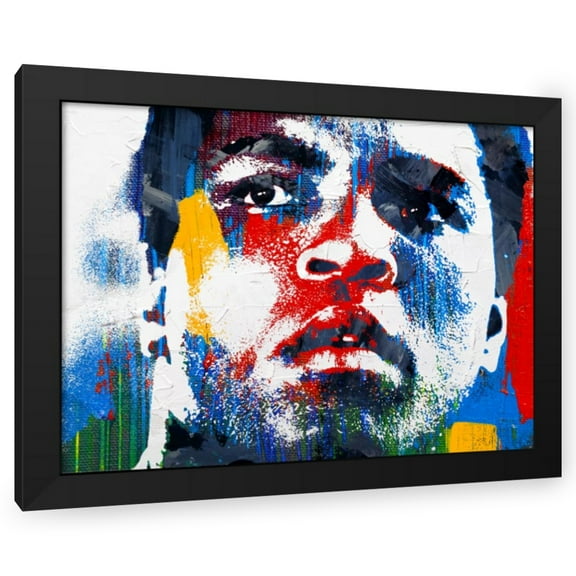 Stephen Chambers 24x19 Black Modern Wood Framed Wall Art Titled - Ali 2
