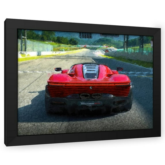 Stephen Chambers 24x19 Black Modern Wood Framed Wall Art Titled - Ferrari Daytona Sp3 7