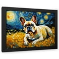 thumbnail image 1 of Stephen Chambers 24x19 Black Modern Wood Framed Wall Art Titled - French Bulldog, 1 of 6