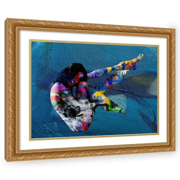 Stephen Chambers 24x19 Gold Ornate Wood Framed With Double Matting Wall Art Titled - Dreamer