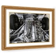 thumbnail image 1 of Stephen Chambers 24x19 Gold Ornate Wood Framed With Double Matting Wall Art Titled - Jaguar D Type 2, 1 of 6