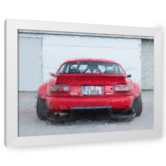 Stephen Chambers 24x19 White Modern Wood Framed Wall Art Titled - Rb Miata 4