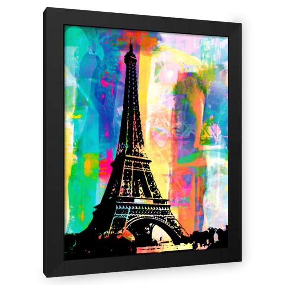 Stephen Chambers 25x32 Black Modern Wood Framed Wall Art Titled - Eiffel 1