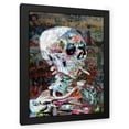 thumbnail image 1 of Stephen Chambers 25x32 Black Modern Wood Framed Wall Art Titled - Skull Heavygraffiti, 1 of 6