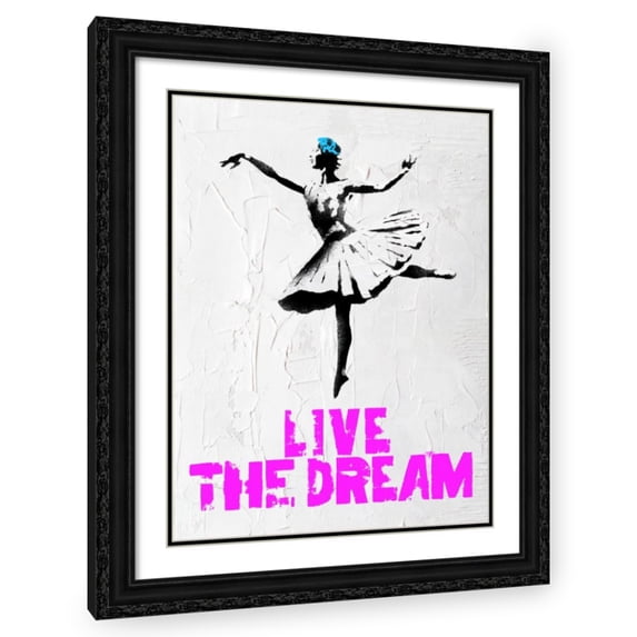 Stephen Chambers 25x32 Black Ornate Wood Framed With Double Matting Wall Art Titled - Live The Dream 2