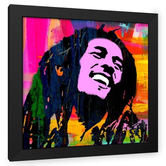 Stephen Chambers 26x26 Black Modern Wood Framed Wall Art Titled - Reggae Bob