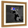 thumbnail image 1 of Stephen Chambers 26x26 Gold Ornate Wood Framed With Double Matting Wall Art Titled - 3D Rat, 1 of 6