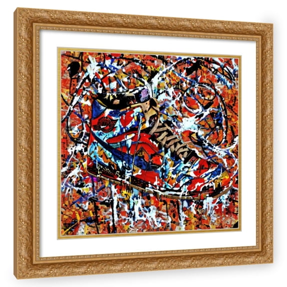 Stephen Chambers 26x26 Gold Ornate Wood Framed With Double Matting Wall Art Titled - Air Jordan 4