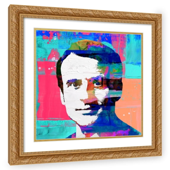 Stephen Chambers 26x26 Gold Ornate Wood Framed With Double Matting Wall Art Titled - Macron 2